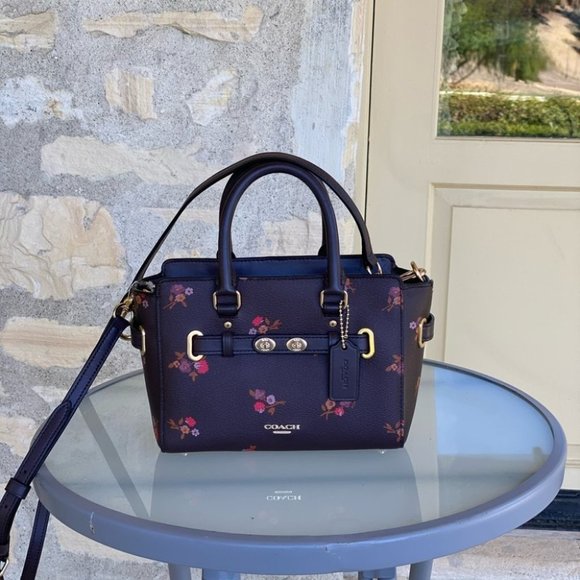 NWT Coach mini blake bouquet floral satchel - Picture 1 of 9